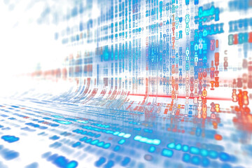 Obraz premium PNG Digital code futuristic data stream