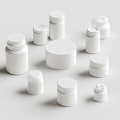 White Pill Bottle Mockups Pharmaceutical Packaging Design