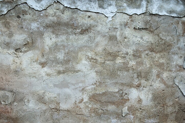 Texture of old concrete wall with plaster close-up