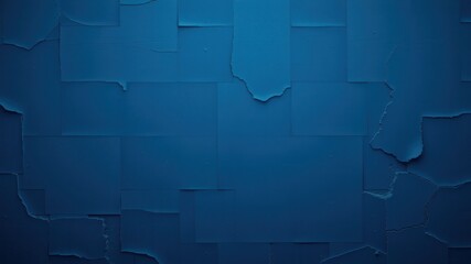 Obraz premium Abstract Blue Patina Wall Texture with Cracked Tiles