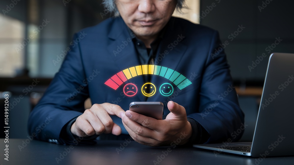 Poster online customer satisfaction survey application: rating service experiences and business reputation