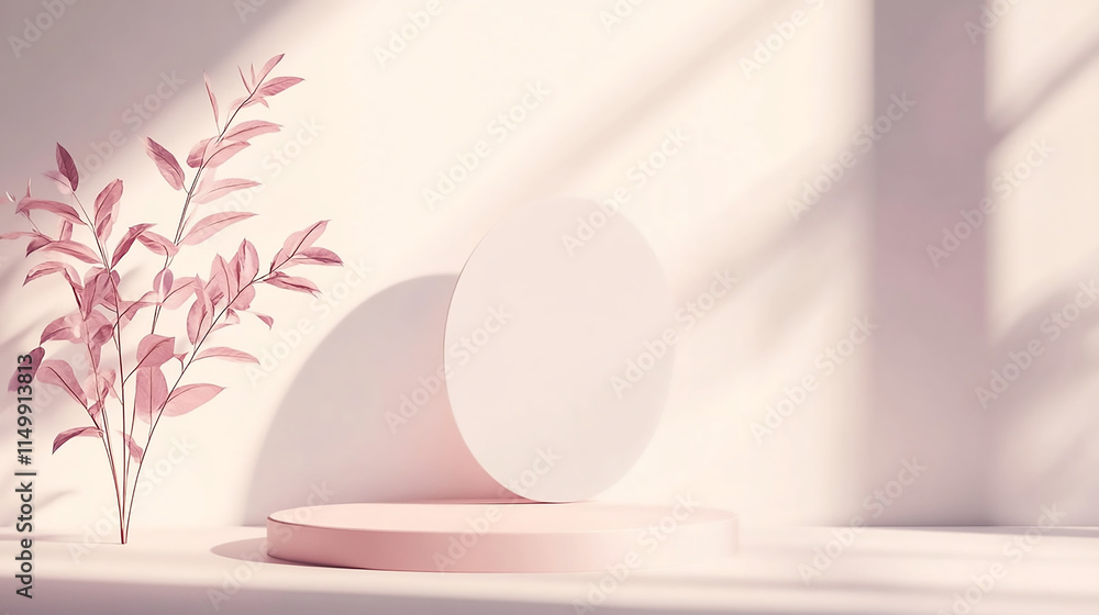 Poster blank product three podium. minimal scene mockup 3d display podium, 3d rendering of an abstract whit