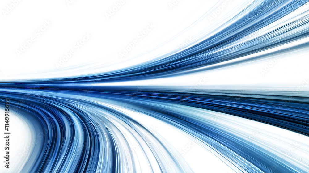 Poster fast motion abstract speed lines with a gradient of blue tones, capturing energy and momentum. isola