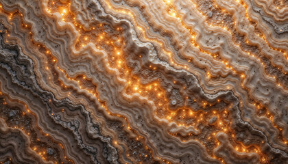 Fototapeta premium Ethereal Glowing Rock Formation in Natural Tones 