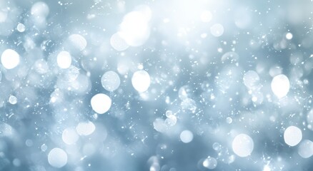 Obraz premium Abstract silver bokeh background with light and sparkles.