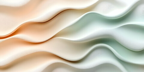 Obraz premium Creamy Wave Abstract 3D Background
