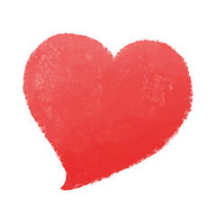 手書きのハートイラストアイコン。バレンタインイメージの落書き。