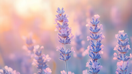 Naklejka premium Lavender Sunset Bloom Photo