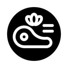 Obraz premium Steak glyph icon