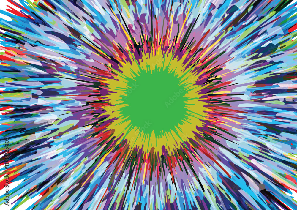 Poster abstract vector splatter multicolor background design. illustration vector design.