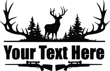 Deer Hunting Frame SVG, Deer SVG