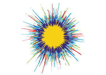 Abstract vector splatter color on isolate background design. illustration vector design.