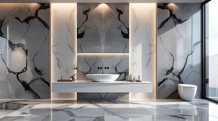 ceramic stone slab with defined measurements, showcasing a glossy polished surface, marble-like texture, high-definition details, elegant design for luxury interiors.generative ai