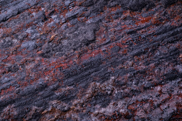 Coal texture. Specimen from Mas Dieu, Laval-Pradel, France. macro photography detail texture background. close-up mineral crystal unpolished semi-precious gemstone