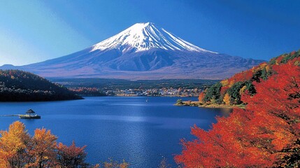 Fototapeta premium mountain and lake
