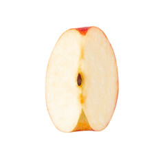 Red Apple slice, cutout, full depth of field.