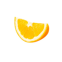 Orange slice, cutout, full depth of field.