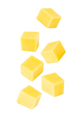 Falling Cube Mango, cutout, full depth of field.