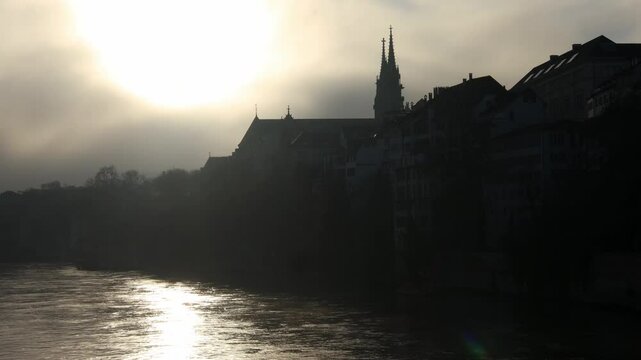 basel city in switzerland 4k 25fps video