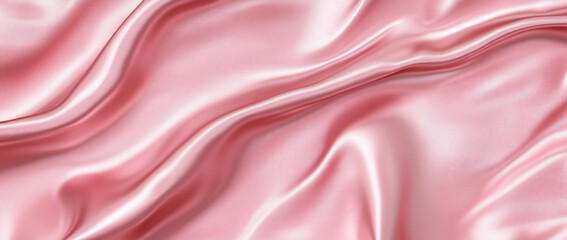 Pink silk fabric texture background.