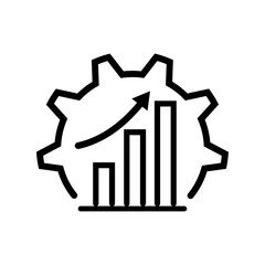  Manufacturing capacity, productivity icon in trendy outline style design,can be used for website, logo, app and UI design