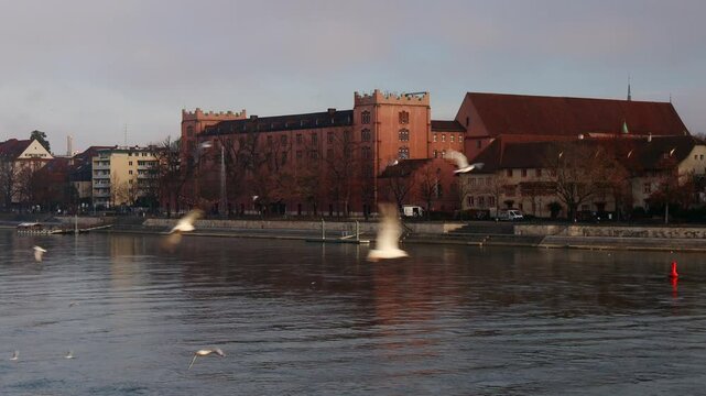 basel city in switzerland 4k 25fps video