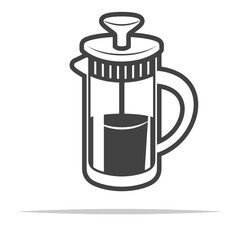 Milk frother icon transparent vector isolated