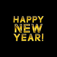 Happy New Year HNY NYE (New Year's Eve) Square Social Illustraion