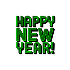 Naklejka premium Happy New Year HNY NYE (New Year's Eve) Square Social Illustraion