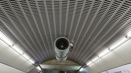 Modern subway ceiling with ventilation system