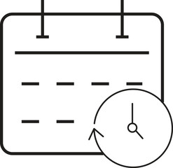 Calendar Line Icon. Calendar in line style set isolated on white background. Time icon. Vector Editable Stroke with transparent background.