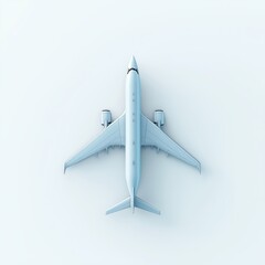 Airplane figure showcasing a tranquil blend of simplicity and realism