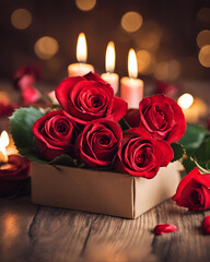 Valentine's Day, New Year, gift, love, romance, celebration, holiday, special, heart, couple, affection, surprise, happiness, joy, friendship, relationship, care, flowers, roses, chocolates, candlelig