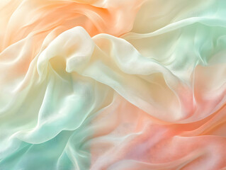 Obraz premium Pastel Draped Fabric Illustration