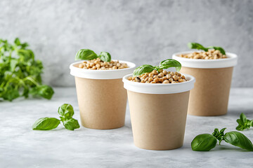 Healthy Chickpea Cups with Fresh Basil