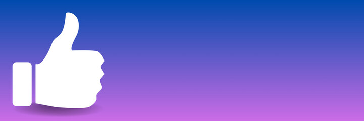 Social networks blue horizontal background with like icons