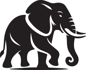 black Elephant Vector, Elephant Logo Vector Icon, Elephant illustration design, Elephant silhouette vector black and white