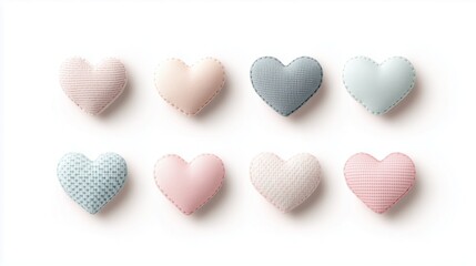 Obraz premium Heart-shaped felt jewelry, illustration 