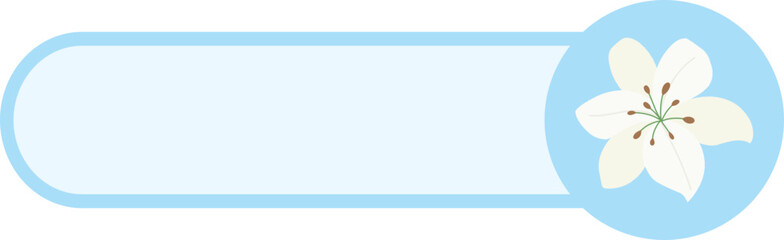 Cute Flower Name Tag Floral Header Title