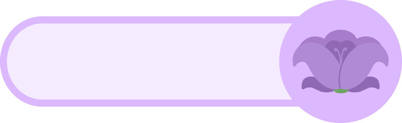 Cute Flower Name Tag Floral Header Title