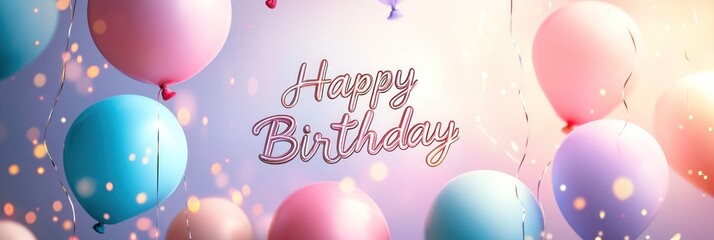 Happy Birthday Balloons Festive Celebration