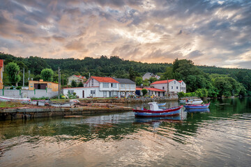 Fototapeta premium Mugardos is a Spanish municipality located in the southwestern part of the Ferrol region, in the province of La Coruña, in Galicia.
