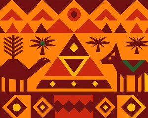 pattern art tribal African, Ethnic handmade abstract