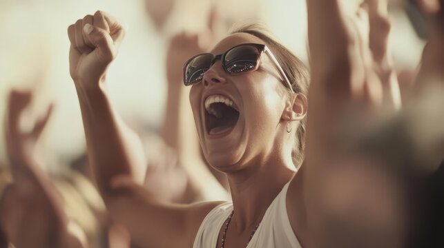 Crowded inaugural ceremony with people gathered, celebrating the start of a significant event, showcasing unity and collective enthusiasm.

