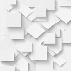 Obraz premium Modern white and light grey square overlapped pattern on background with shadow. white background. Minimal geometric white light background abstract design. Elegant white and grey Background.