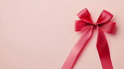 red satin ribbon and bow illustration