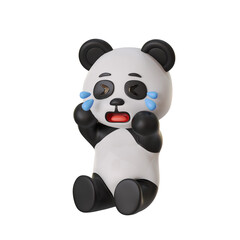 Cute Panda Mascot Crying Sad © kerismaker