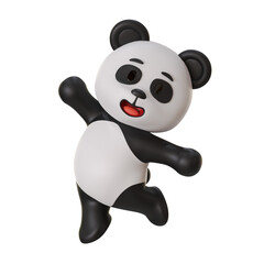 Cute Panda Mascot Dancing Pose © kerismaker