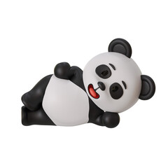 Cute Panda Mascot Relaxing Lazy © kerismaker