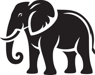 Obraz premium black Elephant Vector, Elephant Logo Vector Icon, Elephant illustration design, Elephant silhouette vector black and white